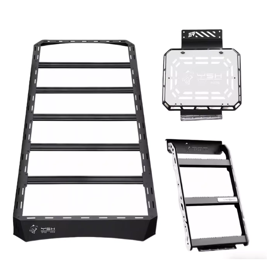 Black Panther Series Roof Platform Ladder and Side Hanging Net with Side Tent for Tank 300