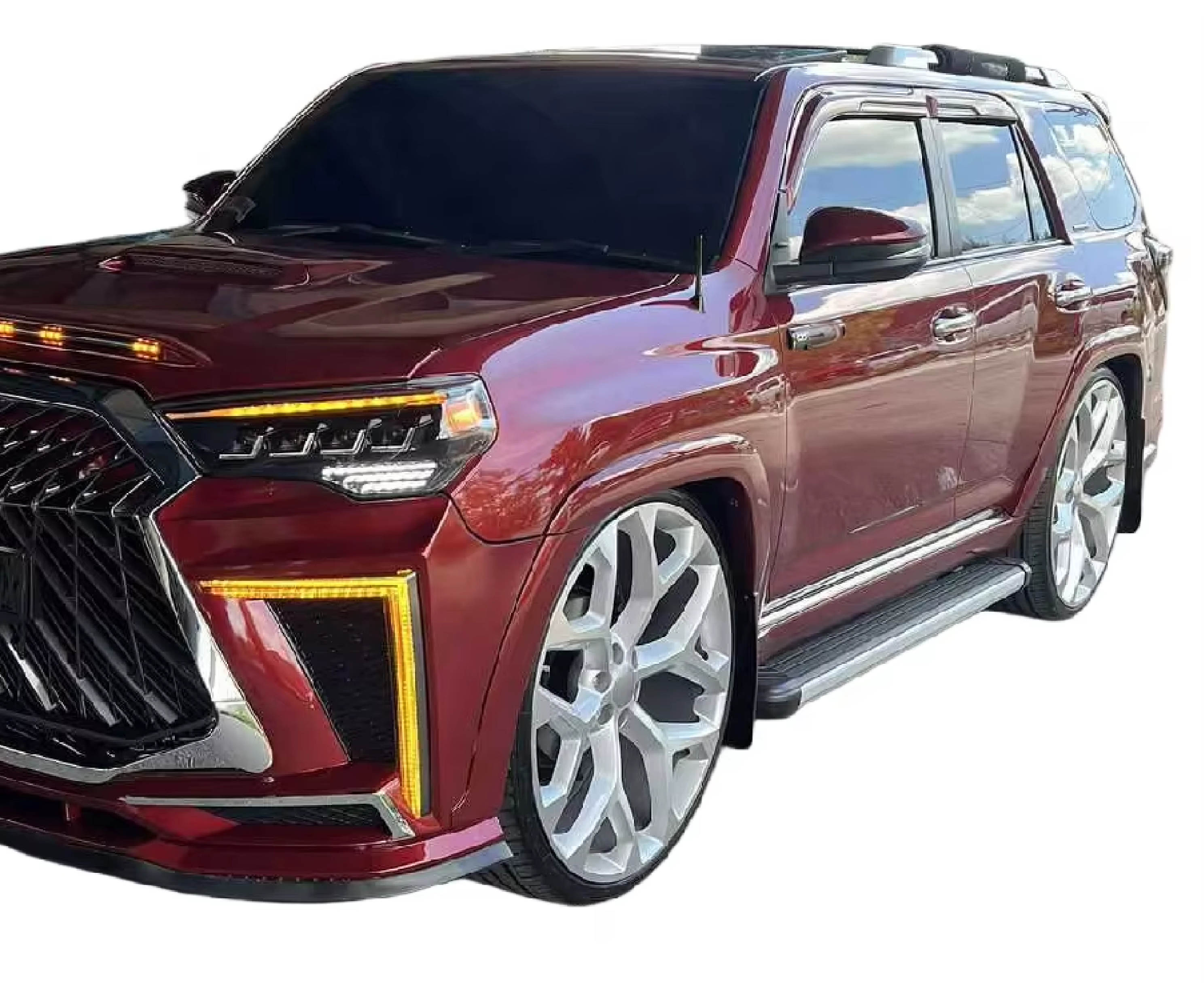 Front Headlight Assembly 4LENS HEADLAMP Retrofit/Upgrade for 4RUNNER 2025