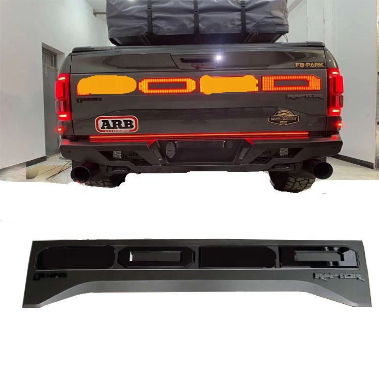 2018+ for F150 Tailgate Decoration Applique Fancy Exterior ABS Plastic Black/Gray Automotive Accessories