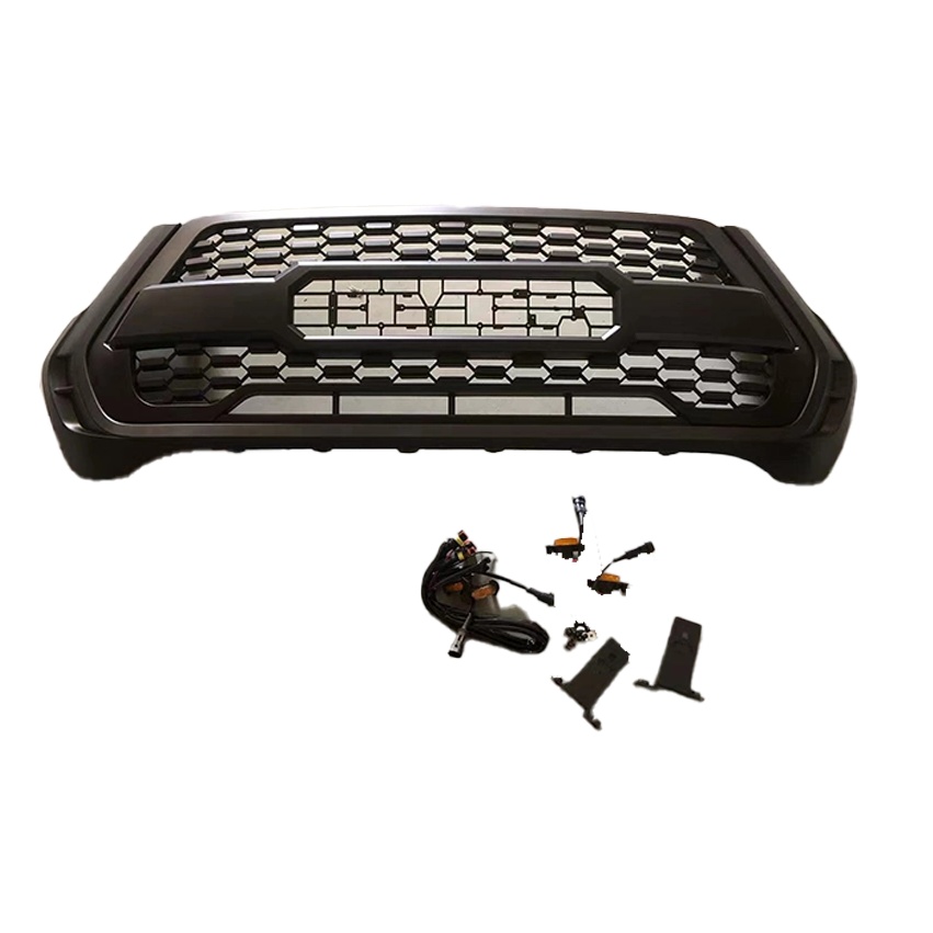 Front Grille Black ABS Car Bumper Grille Fit for Toyota HILUX REVO ROCCO 2021