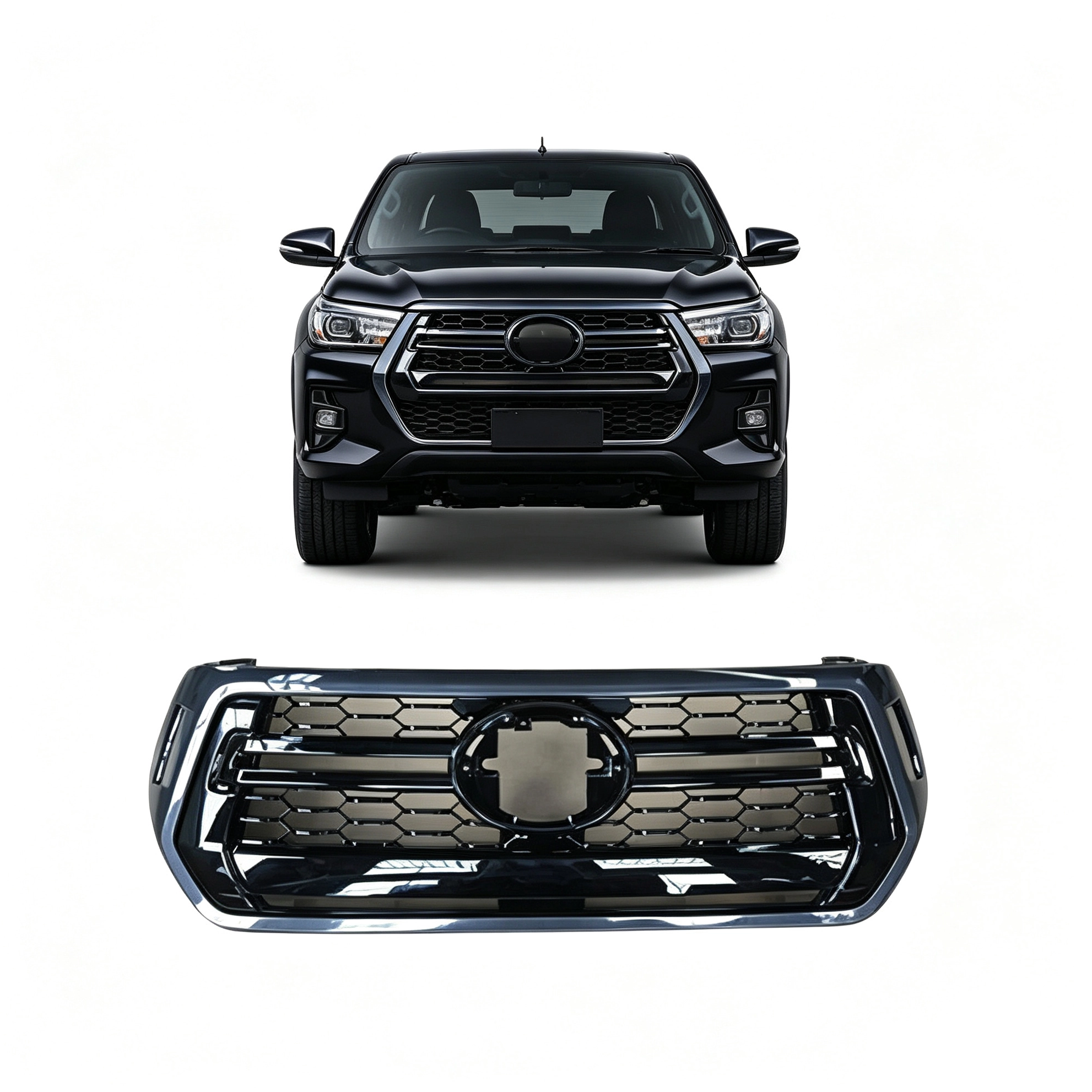 Car Front Replacement Grille for Toyota Hilux Revo 2021