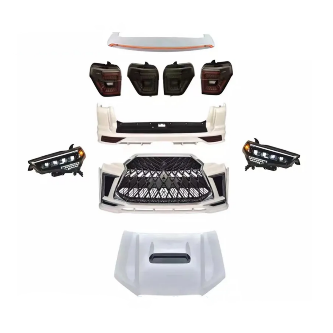 Car Body Kit Include Front and Rear Car Bumper With Grille,headlights for 4 Runner 