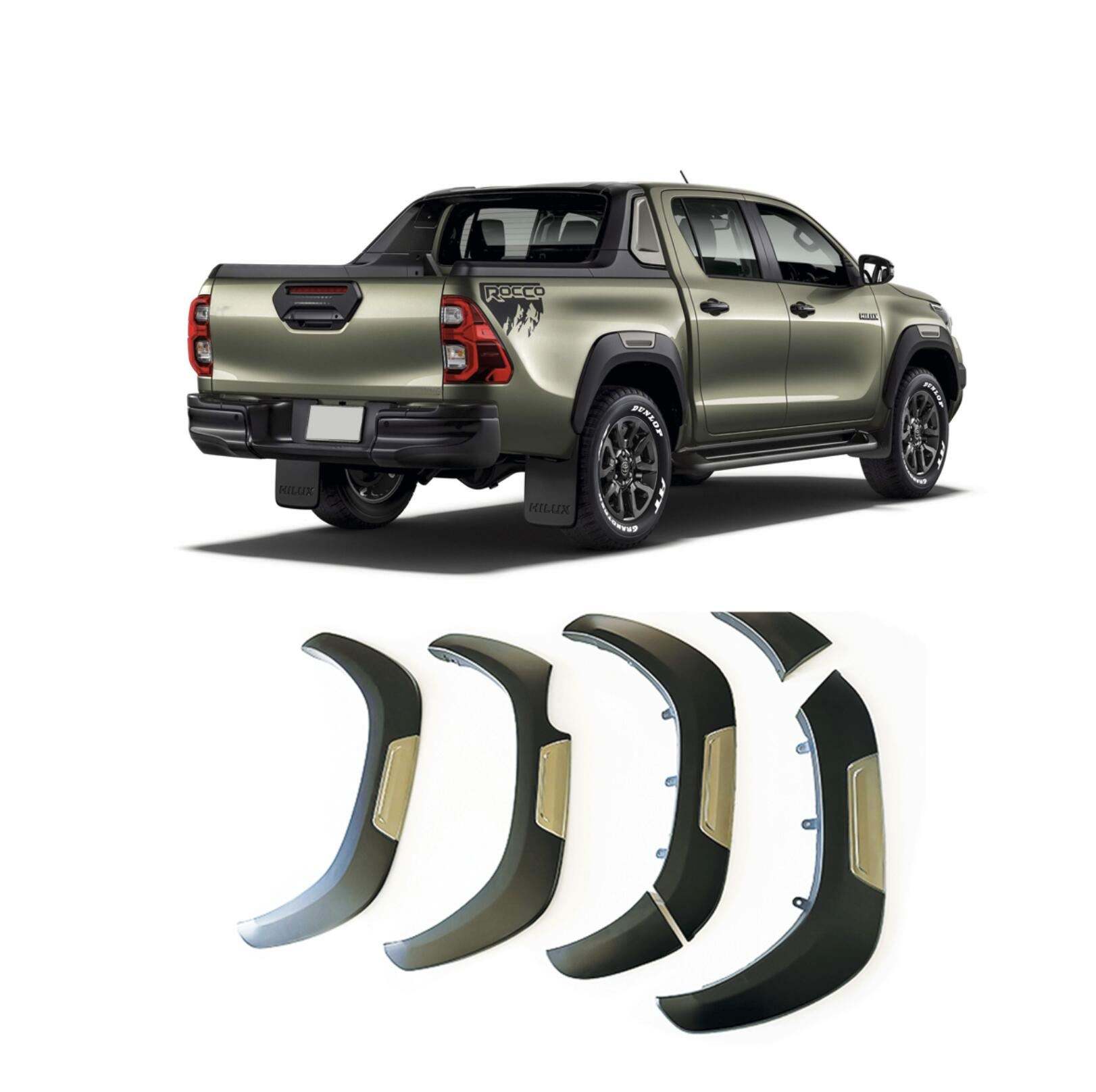 Wheel Arch Fender Flares Aksesori Luar Bamper untuk Toyota Hilux Revo Rocco 2016