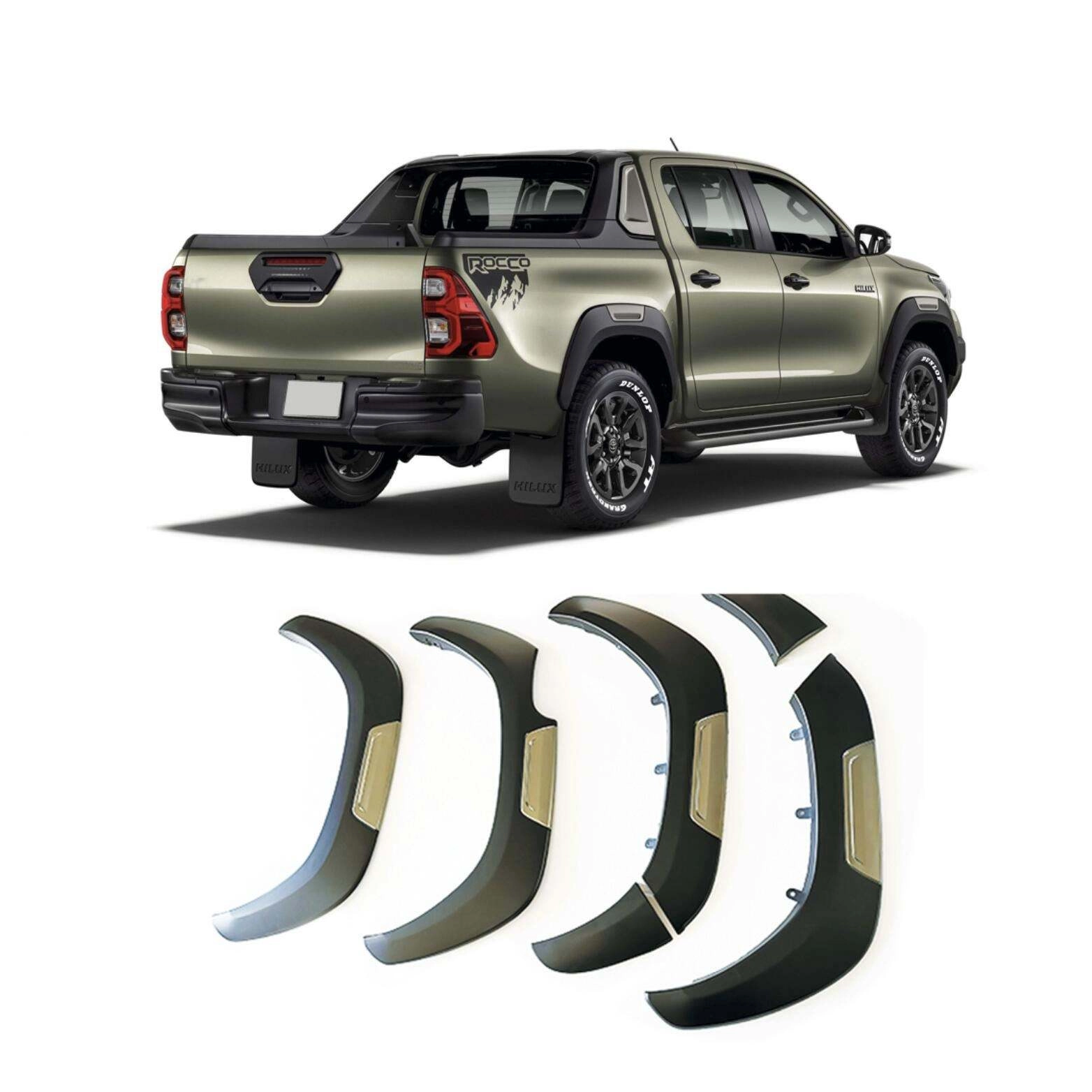 Wheel Arch Fender Flares Mud Guard Flaps for Toyota HILUX ROCCO2019