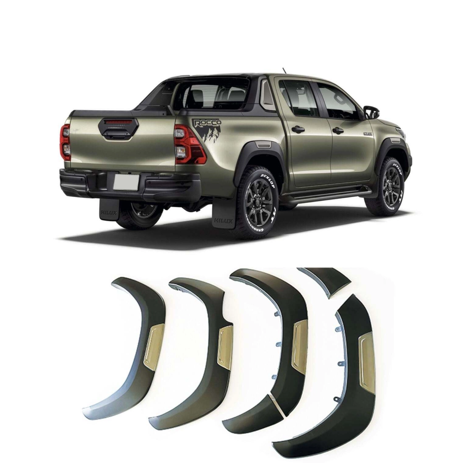 Wheel Arch Fender Flares Exterior Accessories Bumper for Toyota Hilux Revo Rocco2016-2019