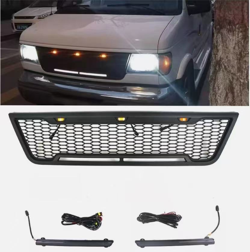 Car Front Grille Car Grille With Led Light Bar Fit for E150 2003-2007