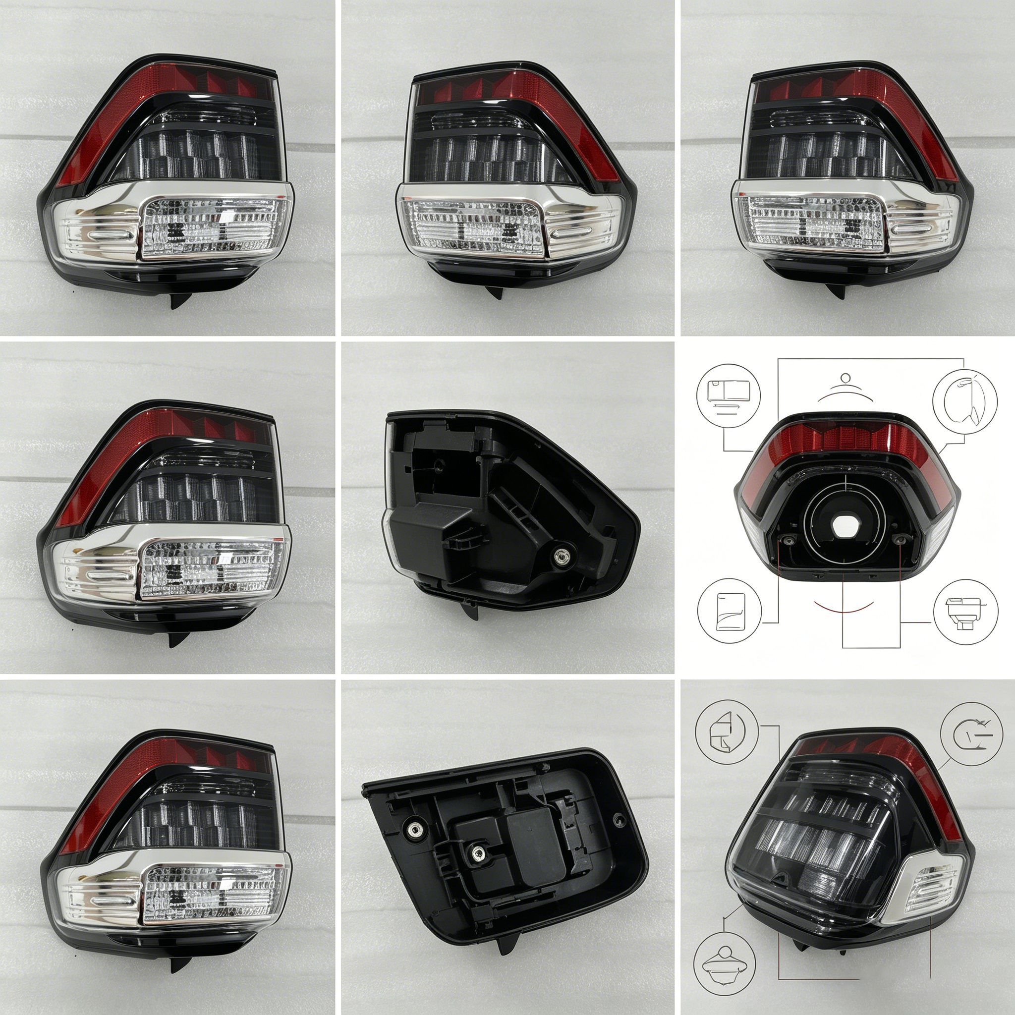 Replacement Tail Lamp Taillights for 4Runner 2010-2024