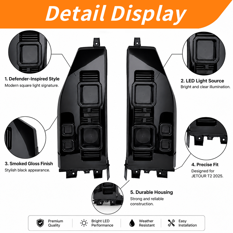 LED Car Taillight Rear Tail Lights Lamp Brake Light Modified Accessories Body Kit for JETOUR T2 2025