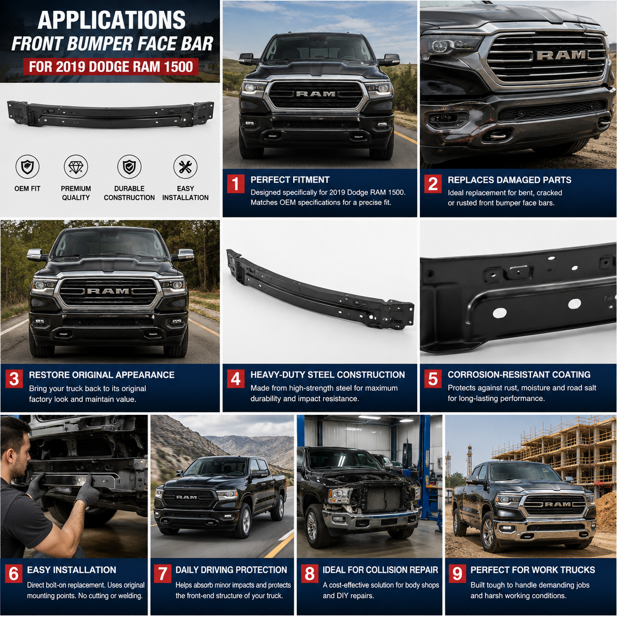 Front Bumper Face Bar Supplier