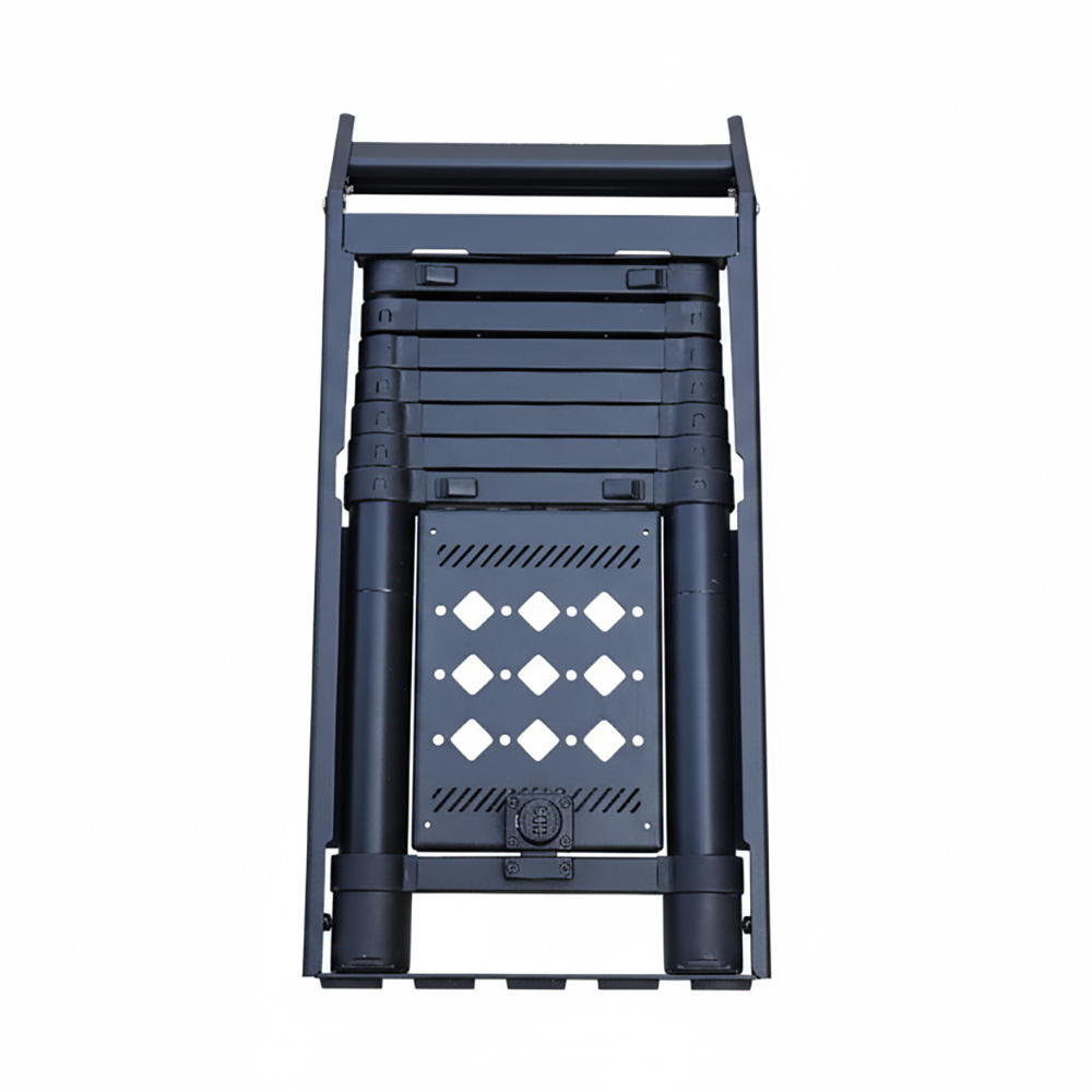  Roof Luggage Rack with Integrated Telescopic Extension Ladder Side-Folding Platform Compartment Car Roof Racks
