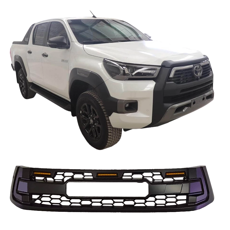 Front Grille Black ABS Car Bumper Grille Fit for for Toyota Hilux Vigo 2015-2018