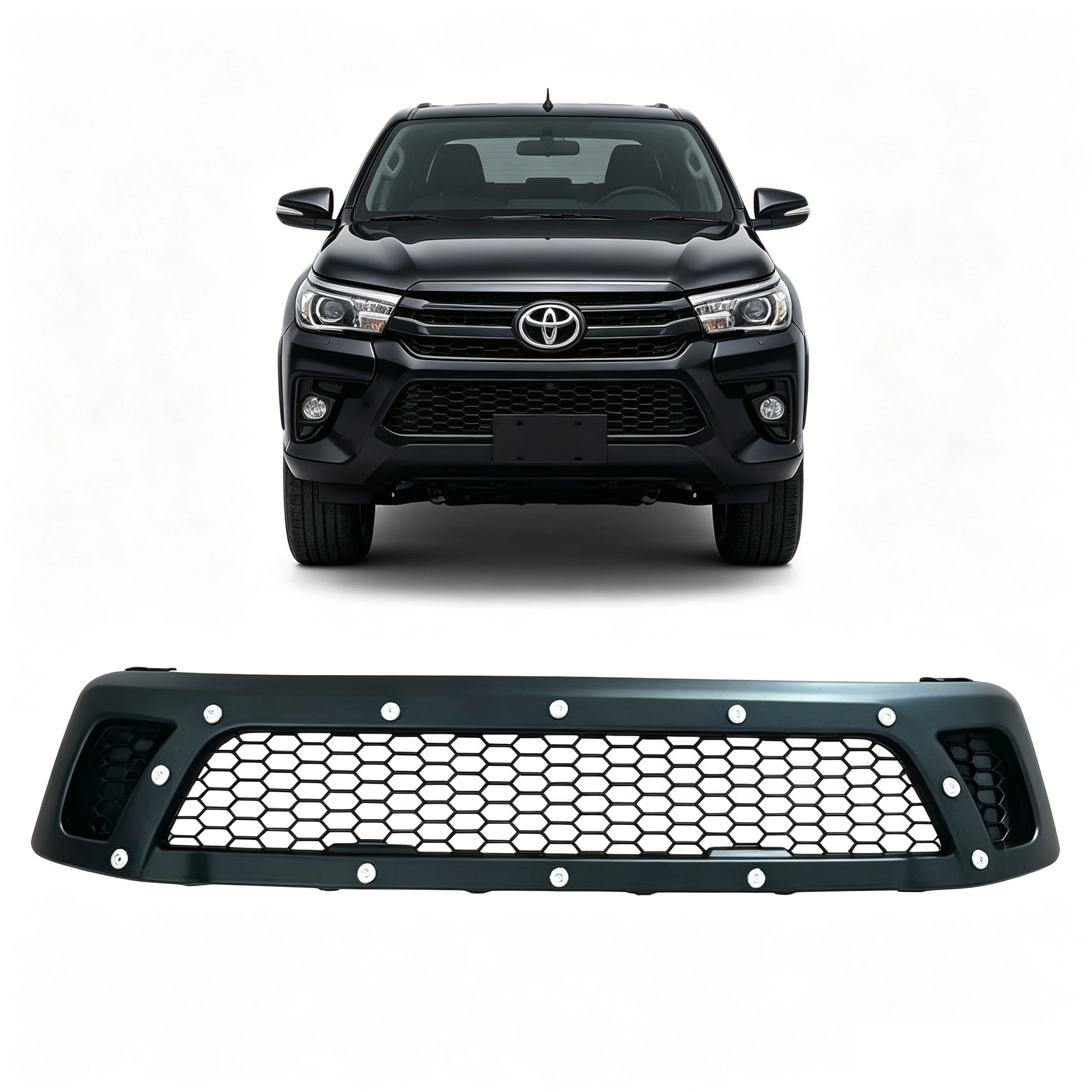 Car Front Replacement Grille for Toyota Hilux Revo 2016 2017 2018 2019