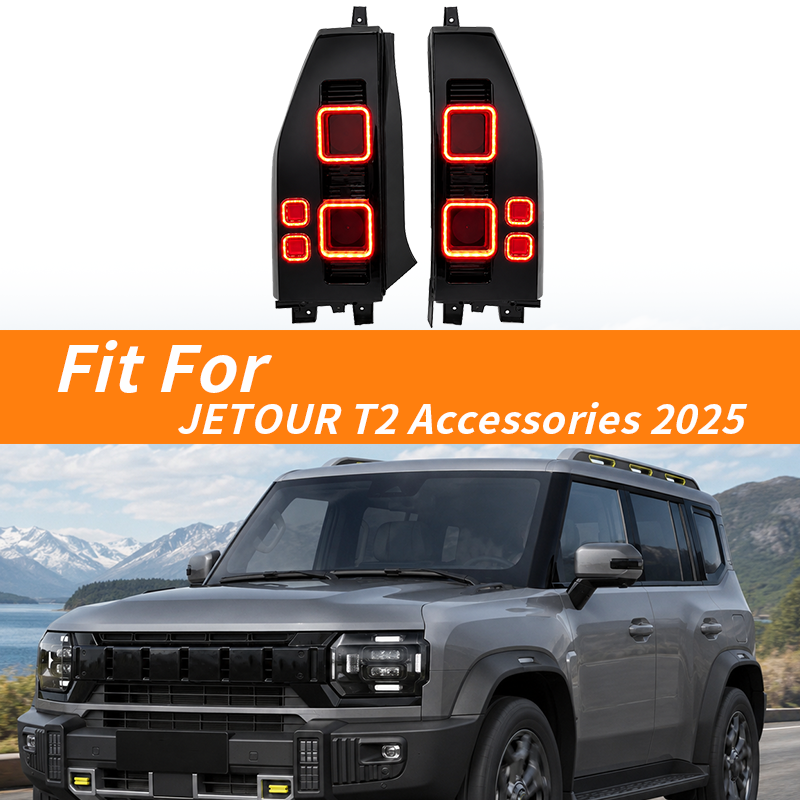 LED Car Taillight Rear Tail Lights Lamp Brake Light Modified Accessories Body Kit for JETOUR T2 2025