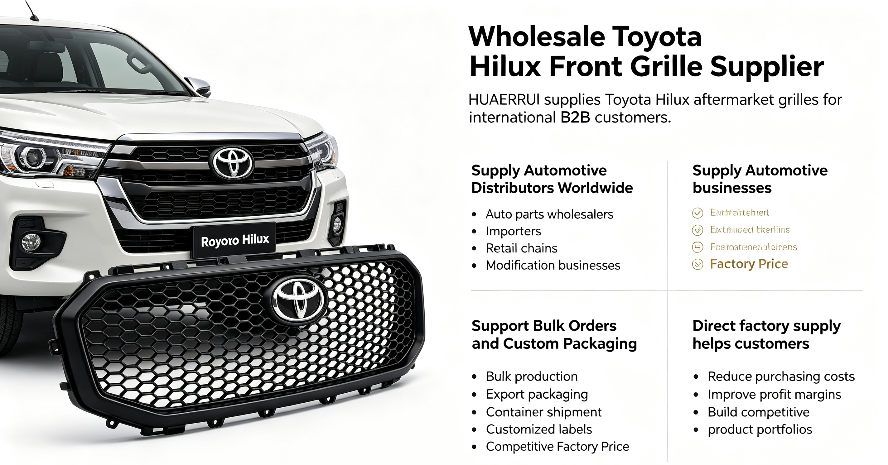 Toyota Hilux Revo Aftermarket Front Grille