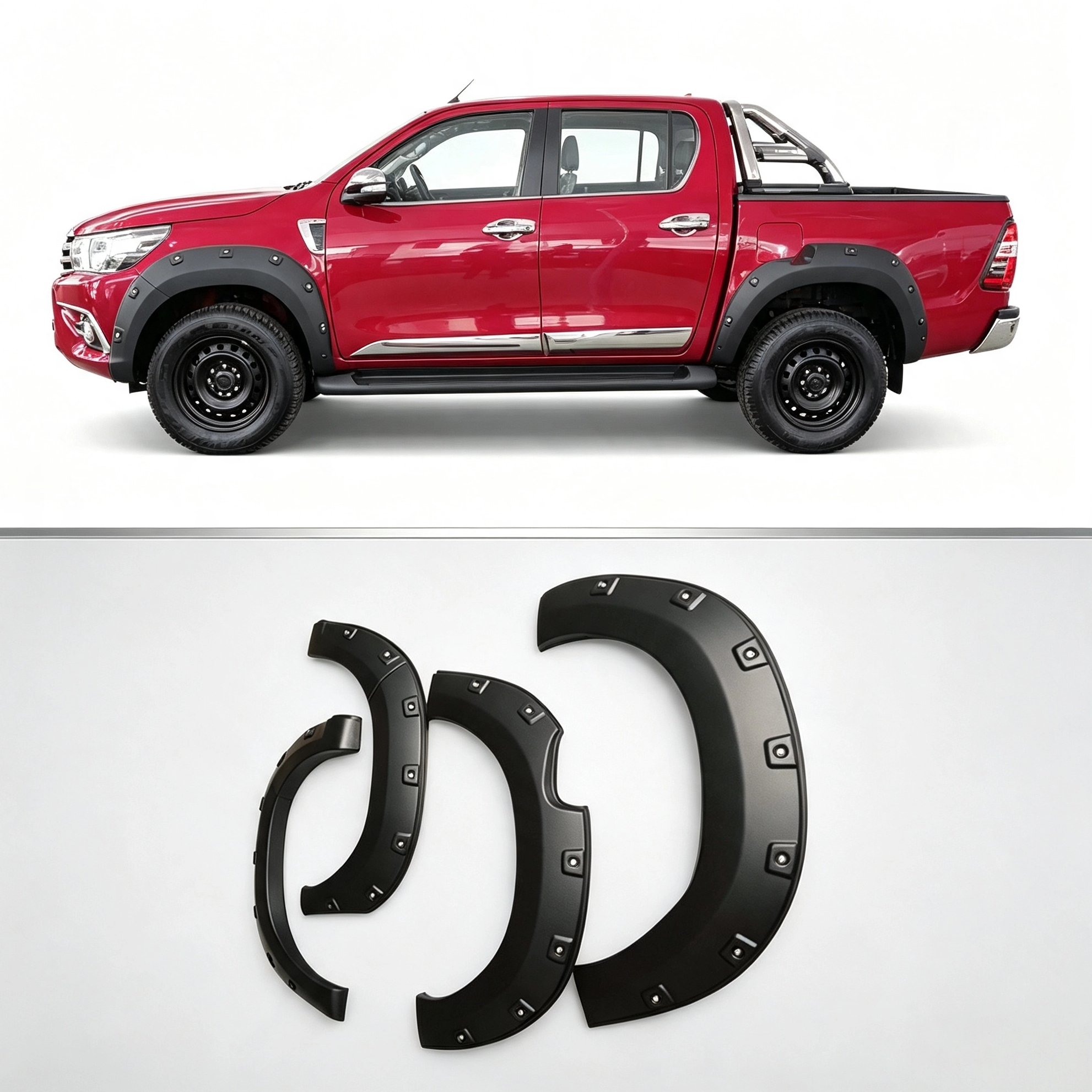 Plastic Customized Car Fender Flare Trailer Plastic Fender for Toyota Hilux Revo2016-2019