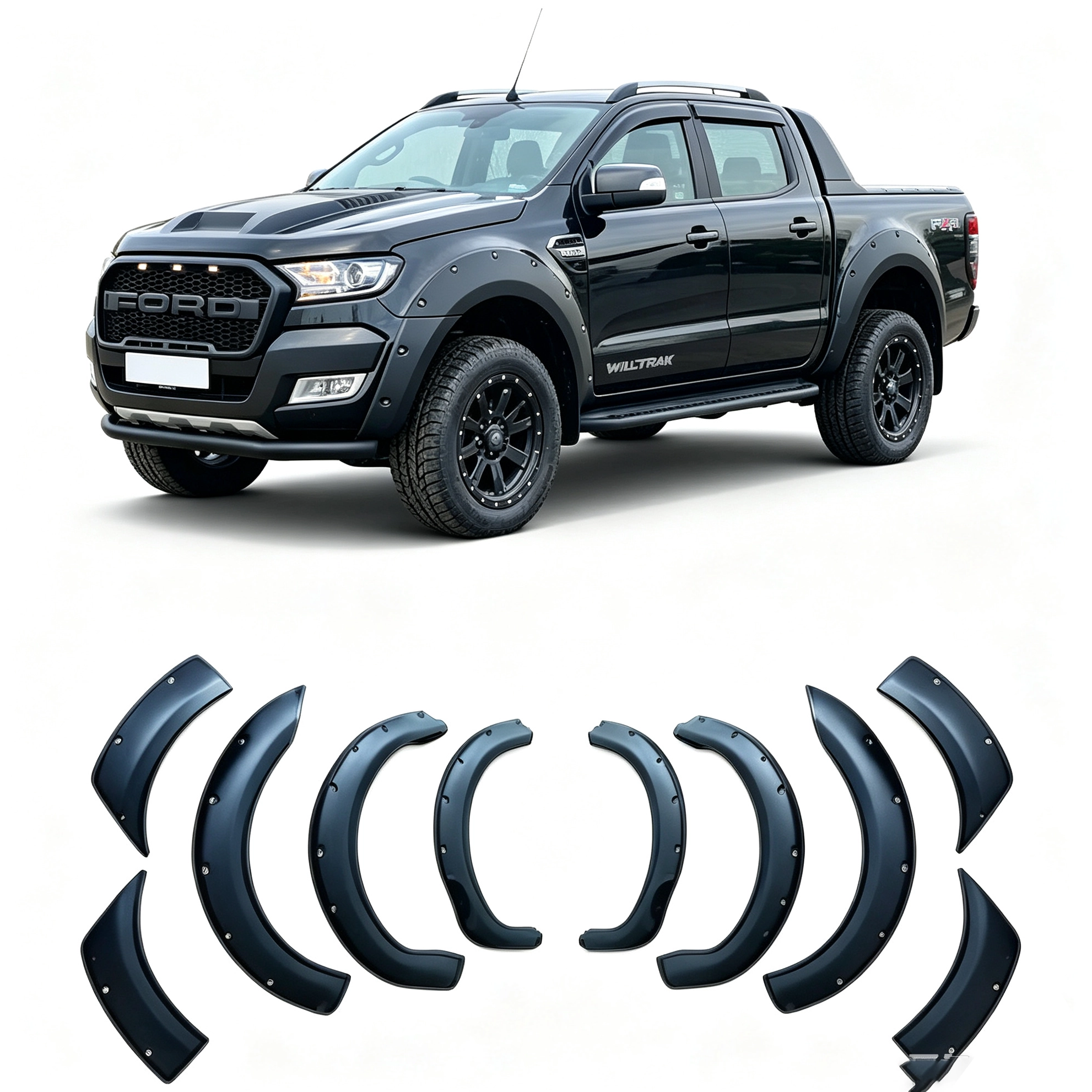Ford Exterior Accessories Wheel Arches Fender Flares for Ranger T6 2011-2015