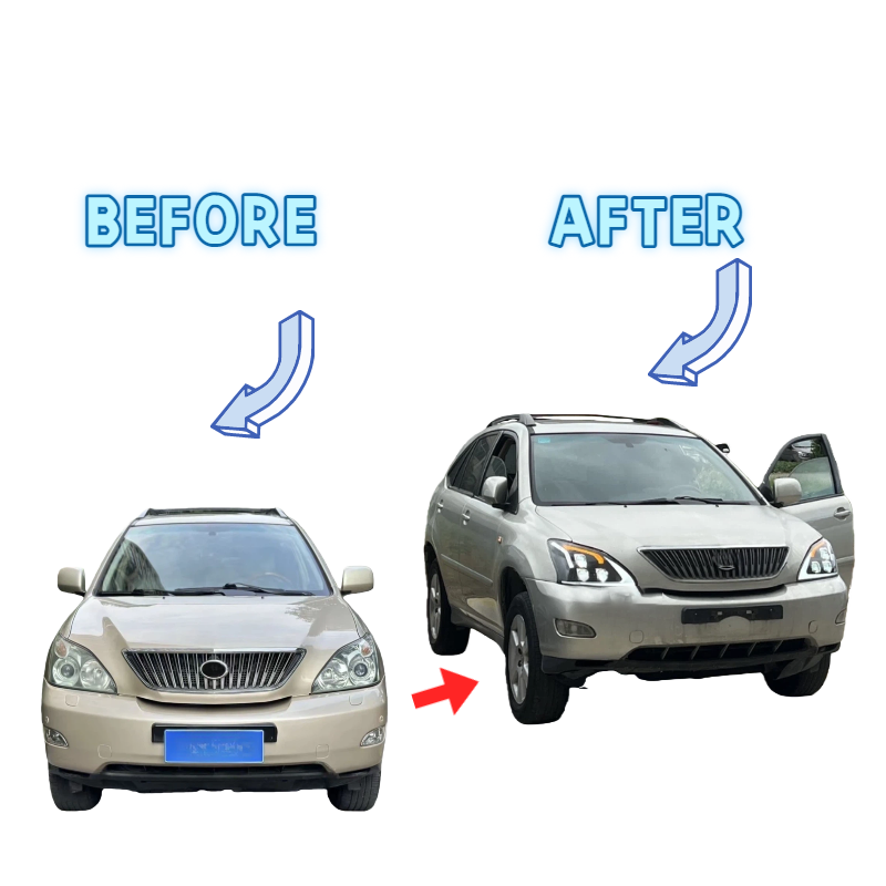 3 LENS FULL LED HEAD LAMP Headlights Auto Lights for LEXUS RX 2003-2008