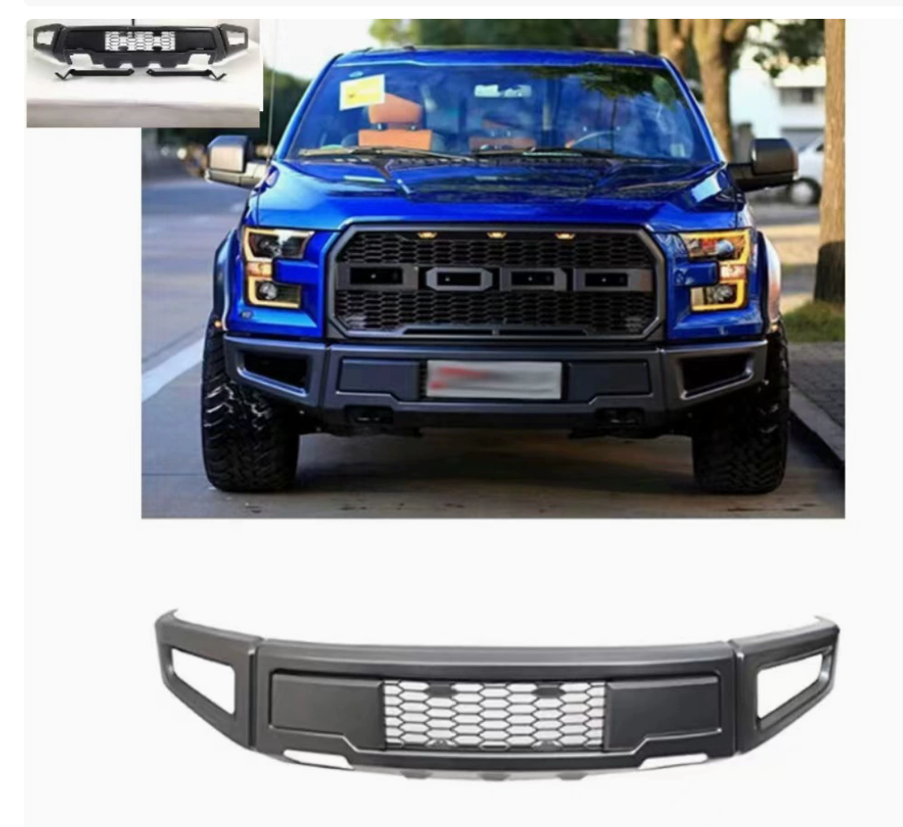 2015-2017 for F150 Front Bumper Grille and Center Intake New ABS Plastic with 1 Year Warranty