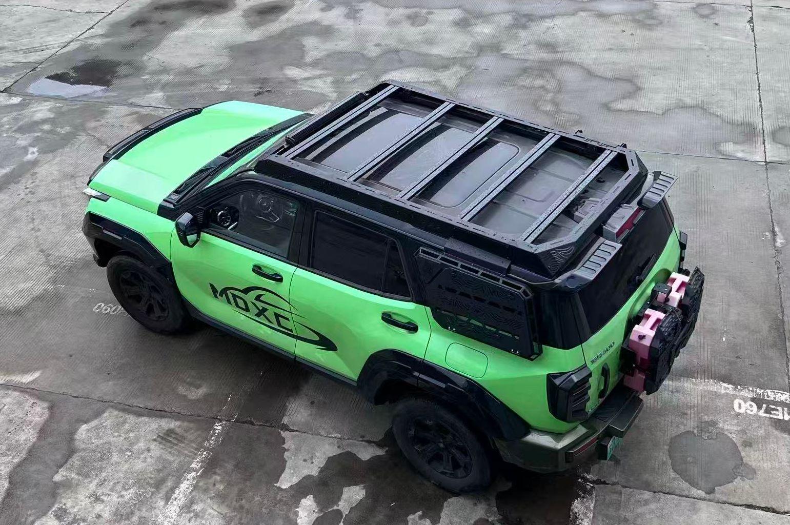 Roof Rack Platform Matte Black Wind Fairing Included No Light for Gwm Tank 400
