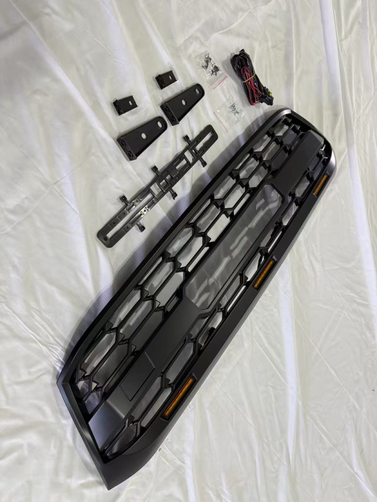 Front Grille Black ABS Car Bumper Grille Fit for Toyota Hilux Vigo 2016-2020