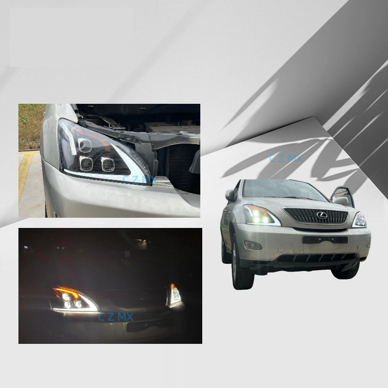 3 LENS FULL LED HEAD LAMP Headlights Auto Lights for LEXUS RX 2003-2008